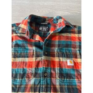Carhartt Men's Rugged Flex Plaid Shirt - Red and Blue